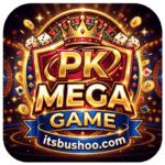 PK Mega Game online casino app screenshot showing slot games and earning dashboard
